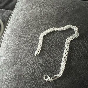 Mirabella Italian 925 sterling Silver Byzantine Bracelet 8 inches